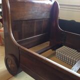 Old solid mahogany boat bed