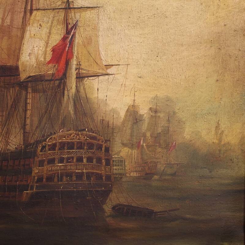 Peinture maritime française du XXe siècle Bataille de Trafalgar