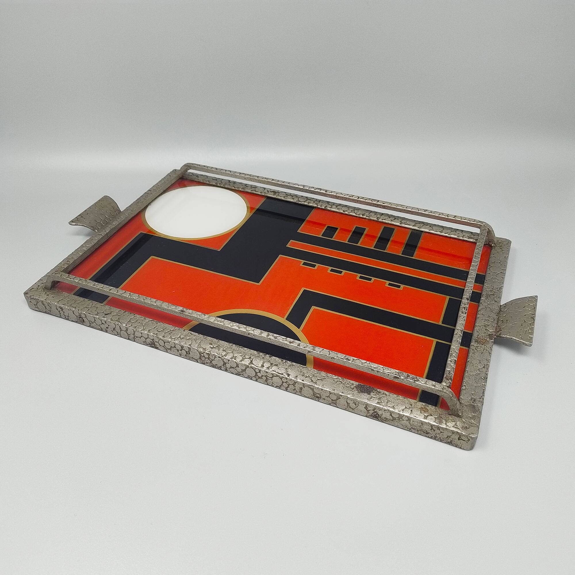1930s Exquisite Art Deco Geometric Tray. Made in France