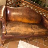 Ancien canapé anglais chesterfield