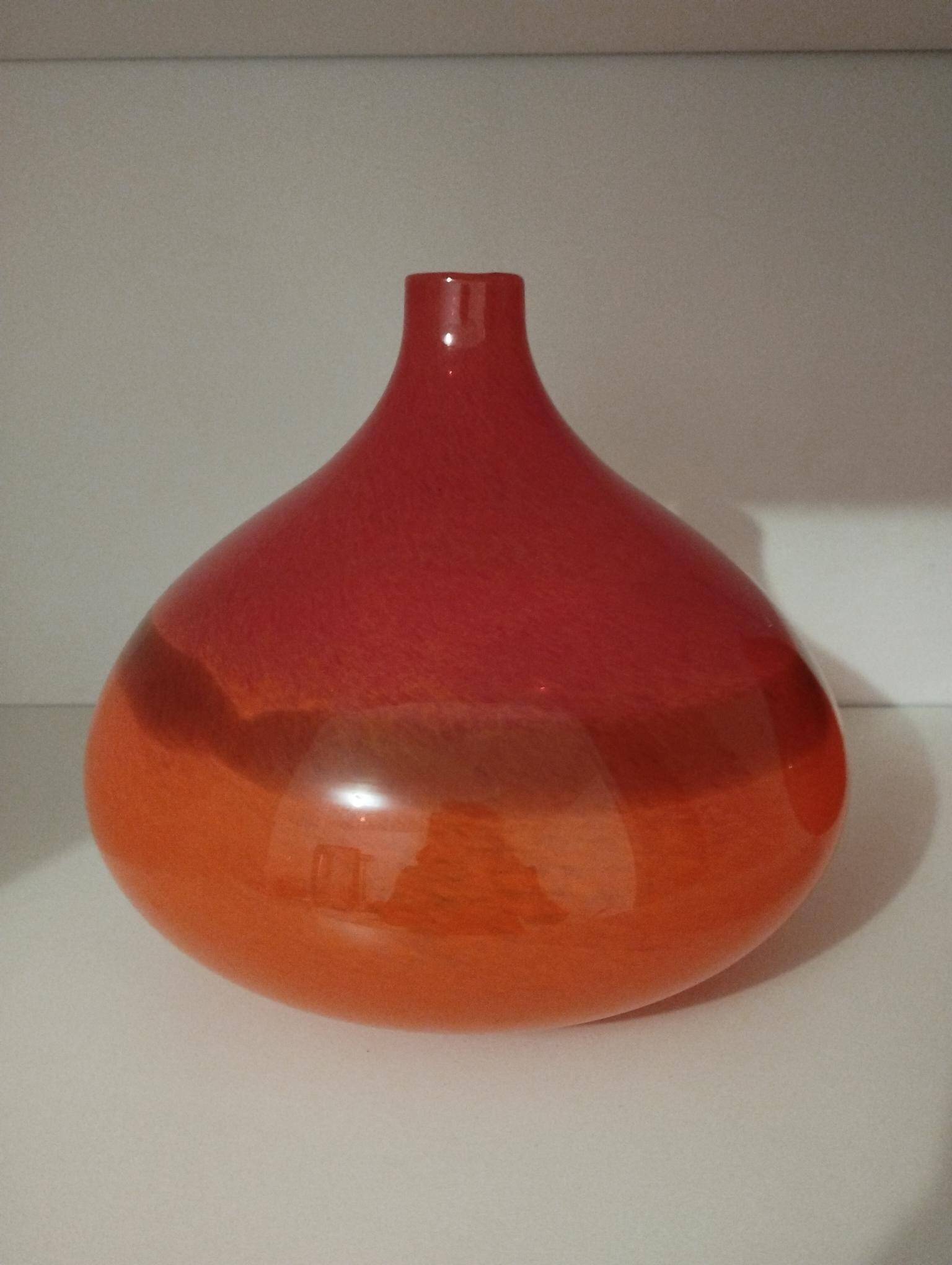 Pair or 2 glass paste vases from the 80s vintage.