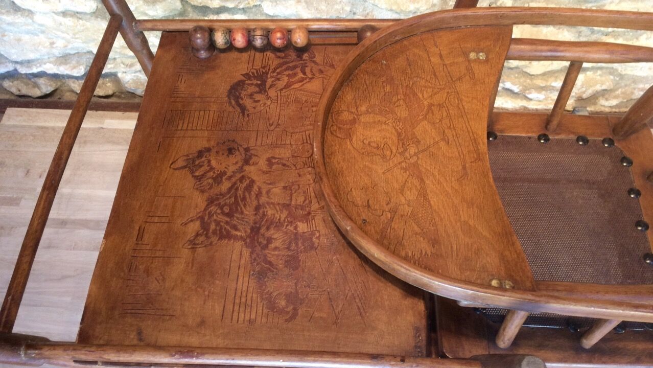 Chair high baby Baumann year 1930 20th child