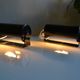 Pair of vintage Ikea 1980s Typ V 413 black wall lamps
