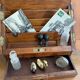 Small wooden mail storage unit