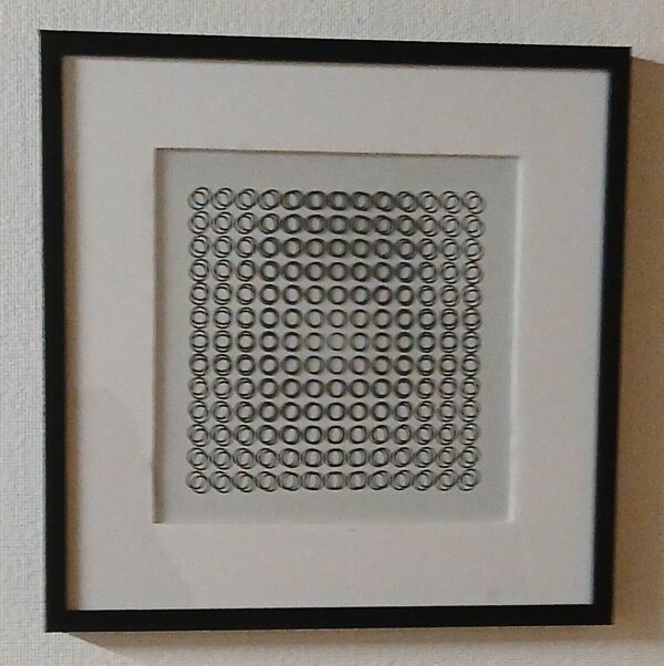Tableau vintage Art Optique d'après Victor Vasarely