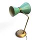 Vintage 1950s Diabolo desk lamp – celadon green & brass
