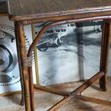 Side service table in old rattan