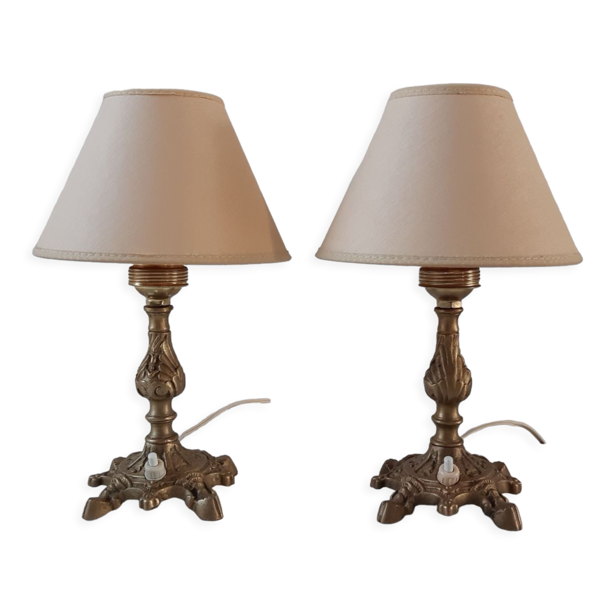 Pair of brass lamp 30-40s