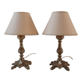 Pair of brass lamp 30-40s