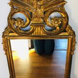 Miroir en bois sculpté doré 52x93cm