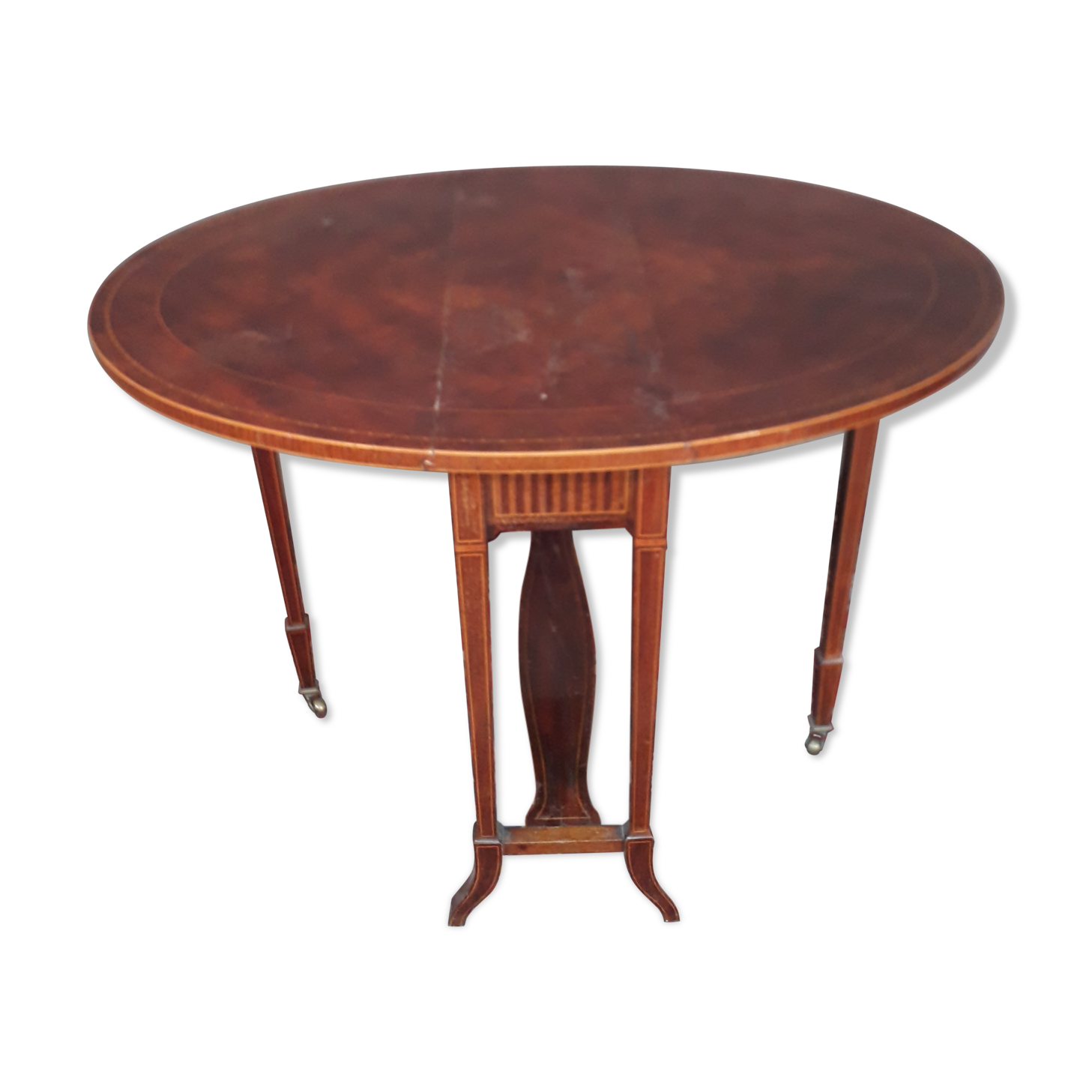 Table pliante anglaise en plaquage d acajou
