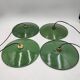 4 enameled sheet metal pendant lights