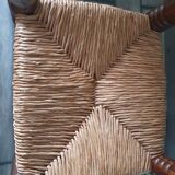 Straw chair and stool