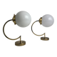 Pair of vintage opaline wall lights