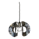 space age chrome metal suspension