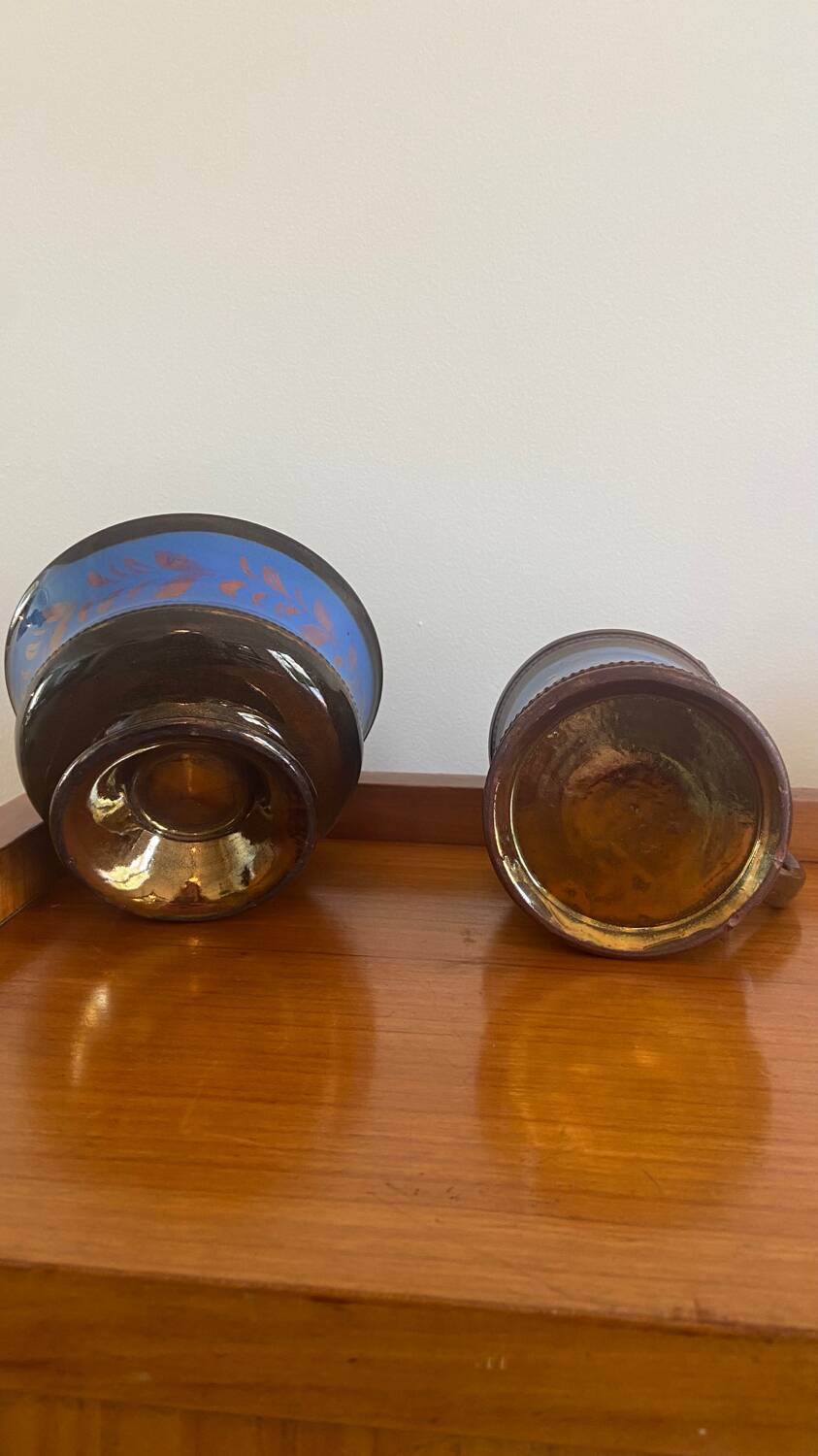 Jersey earthenware bowl and cup/mug duo