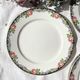 4 Digoin opaque porcelain plates with floral pattern "3984"