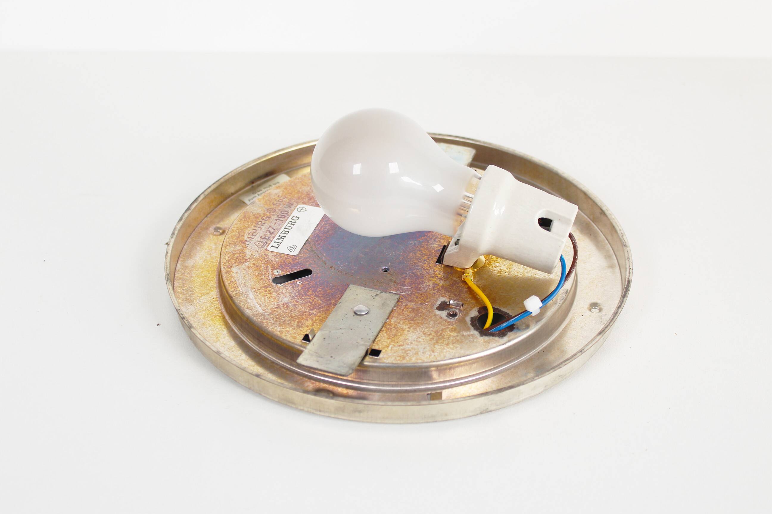 Stunning (26cm) glass bubble flush mount light by Helena Tynell for Glashut