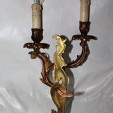 Pair of bronze sconces Louis XV style.