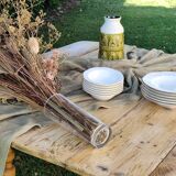 Square country-style drop-leaf table