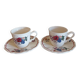 Sarreguemines coffee cups and saucers, Agreste model