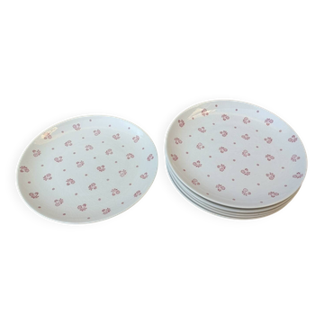 Six Gien dessert plates