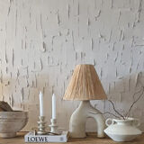 Tadelekt lamp with raffia shade
