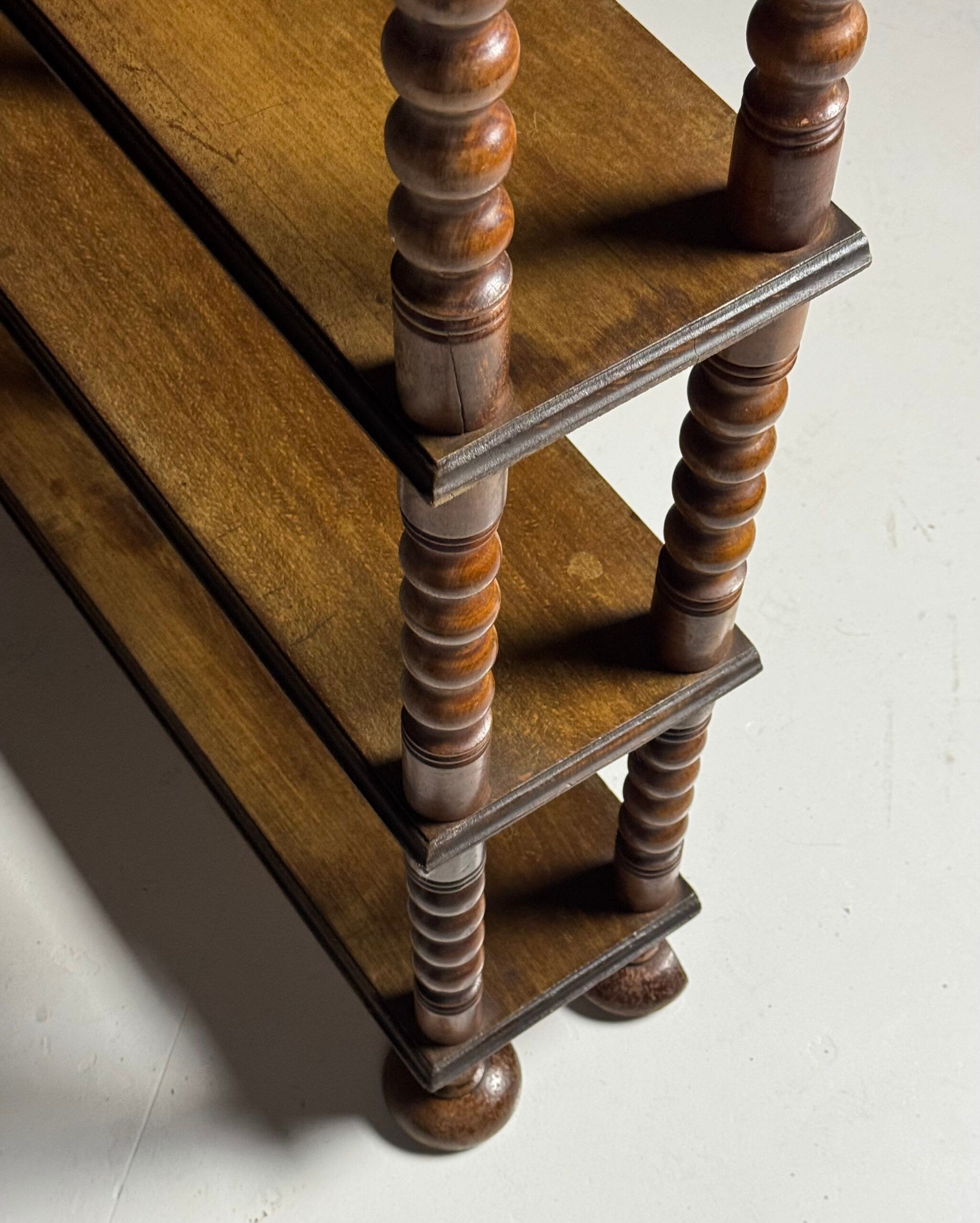Bobbin bookcase French antique