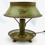 Small tin bouillotte lamp