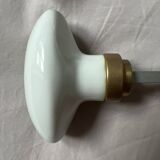 Porcelain and brass door knob