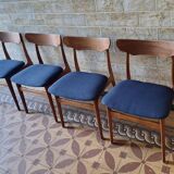 Set of Schionning and Elgaard teak dining chairs, Denmark 1960s