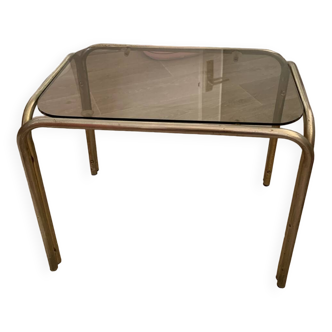 Small side coffee table 70 smoked glass