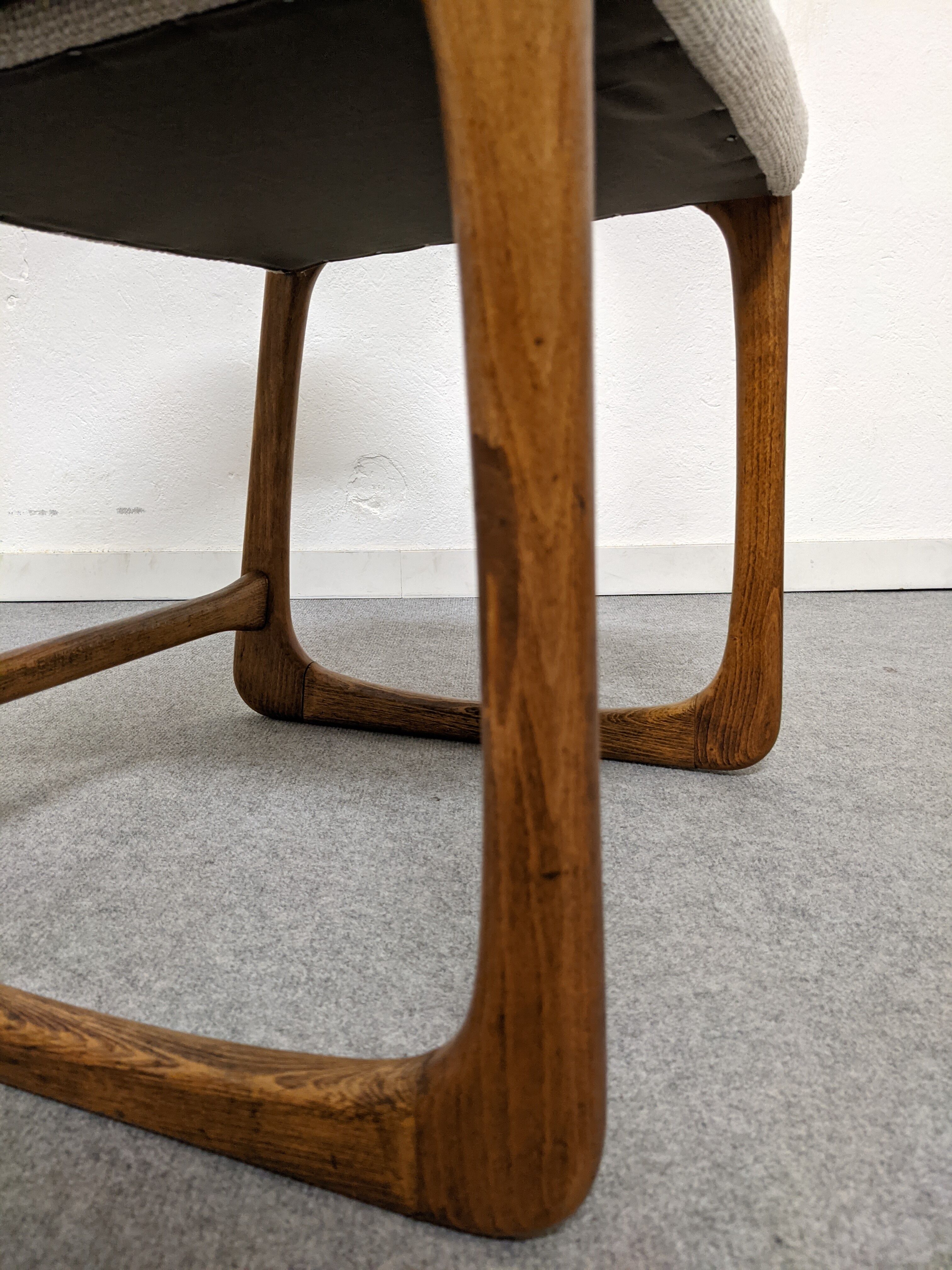 Set of 6 Baumann sleigh chairs from the 60s/70s