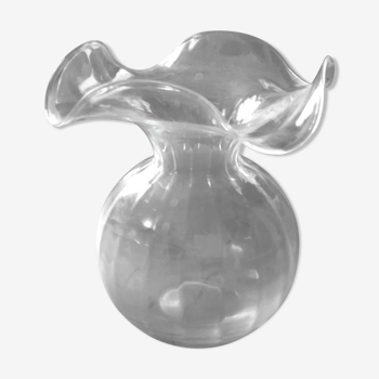 Beautiful Lancel vase shaped glass ball blown murano work in its original box