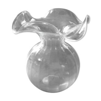 Vase Lancel forme boule verre soufflé travail de murano dans sa boite d'origine