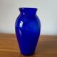 Small cobalt blue glass vase