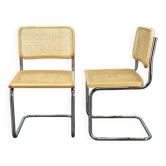Paire de chaises cantilever Cesca italiennes après Marcel Breuer, années 1970