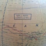 Mappemonde vintage, planisphère lumineux ancien, globe terrestre
