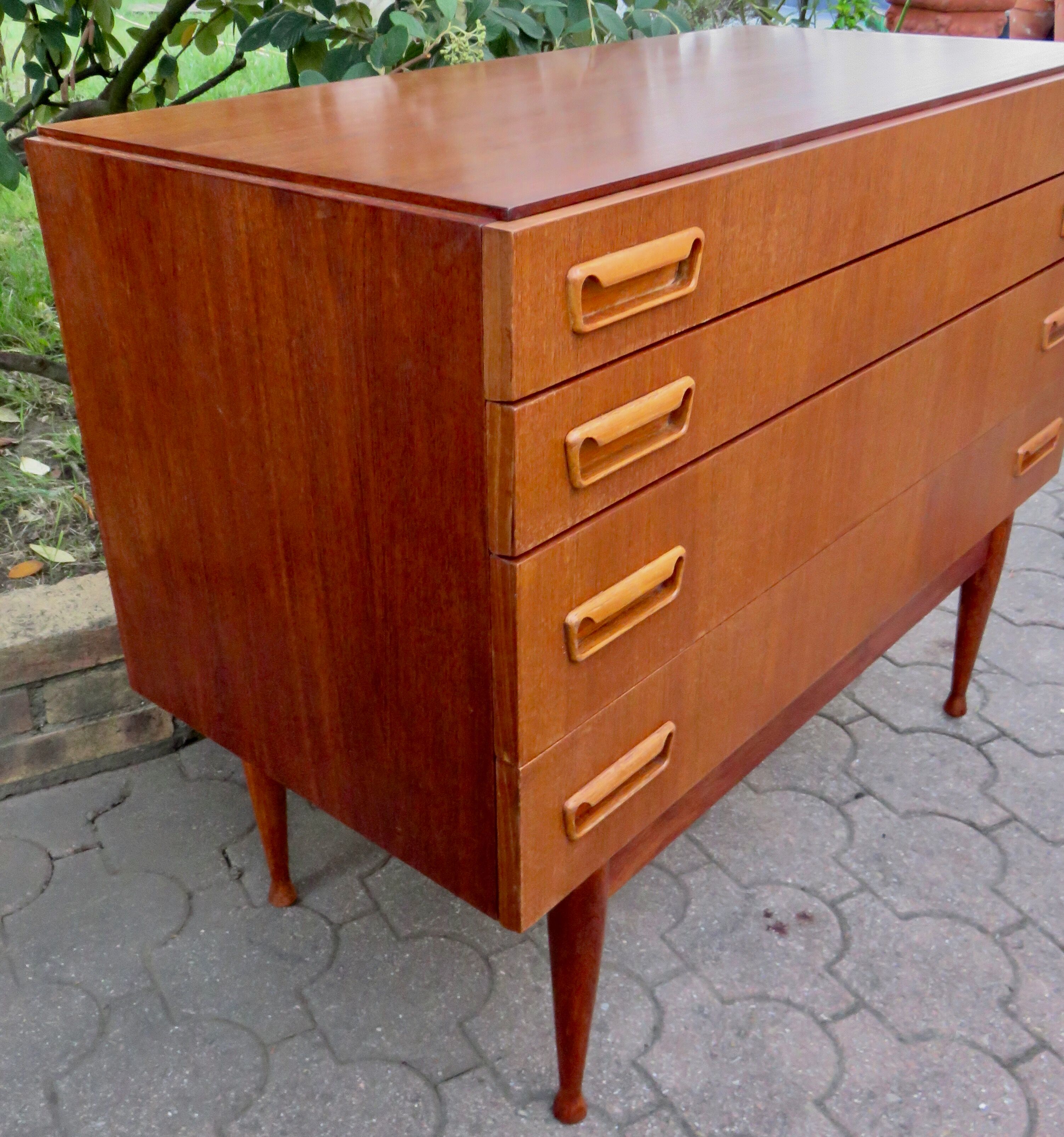 Teak chest of drawers by Peter Moos Denmark 1955