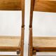 Pair folding chairs caning