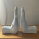 Pair of ceramic hand bookends in the 70s