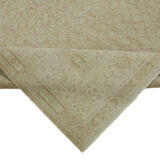 Hand-knotted persian vintage 1970s 211 cm x 286 cm beige wool carpet