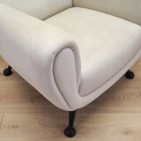 Fauteuil blanc, design italien, années 80, production : Italie