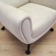 White armchair, Italian design, 1980s, production: Italy