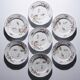 7 dessert plates Bernardaud Limoges porcelain with floral decoration from the 1920s to 1950s.