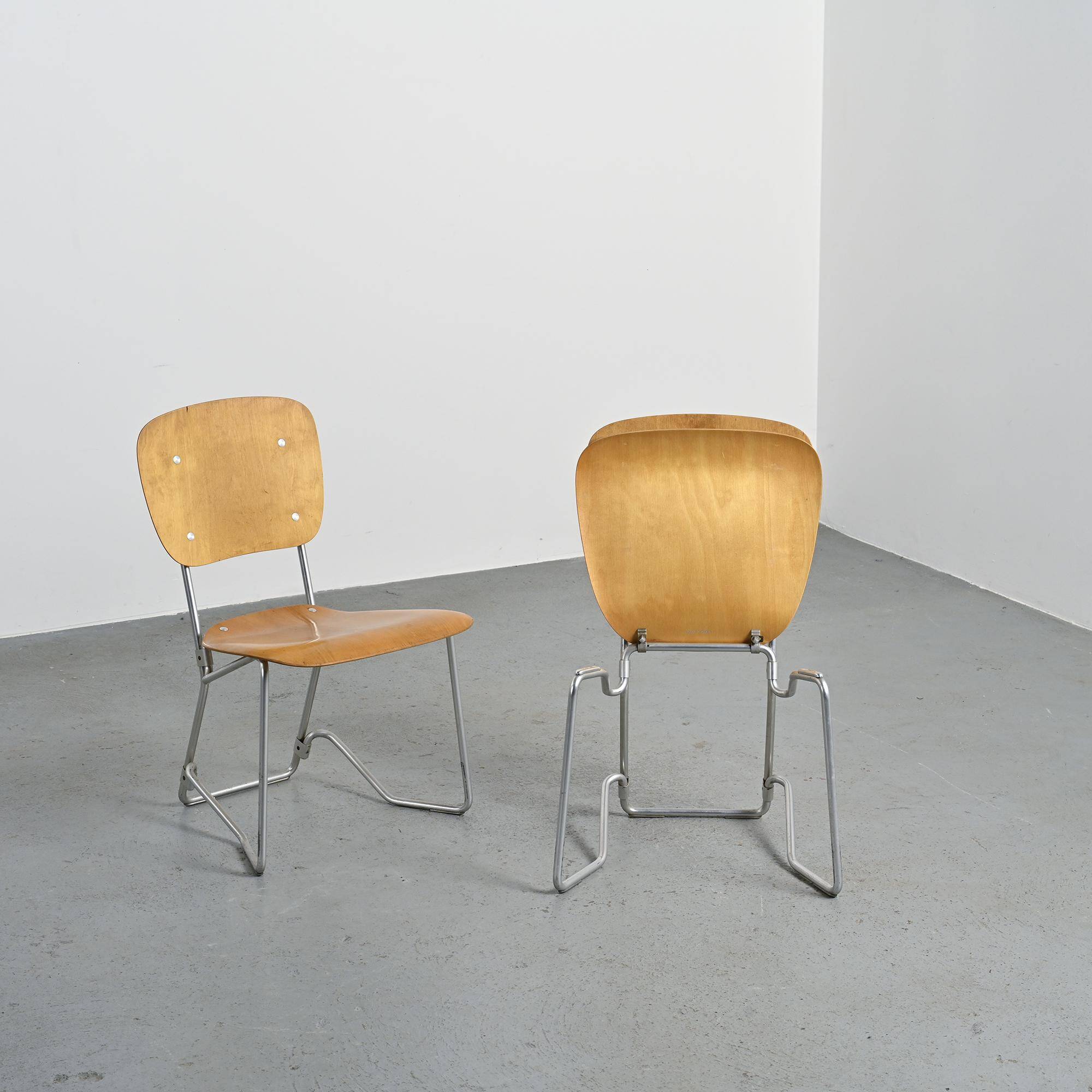 Pair of Alu-Flex chairs by Armin Wirth, circa 1965