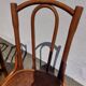 set of 3 curved wooden bistro chairs with patterns