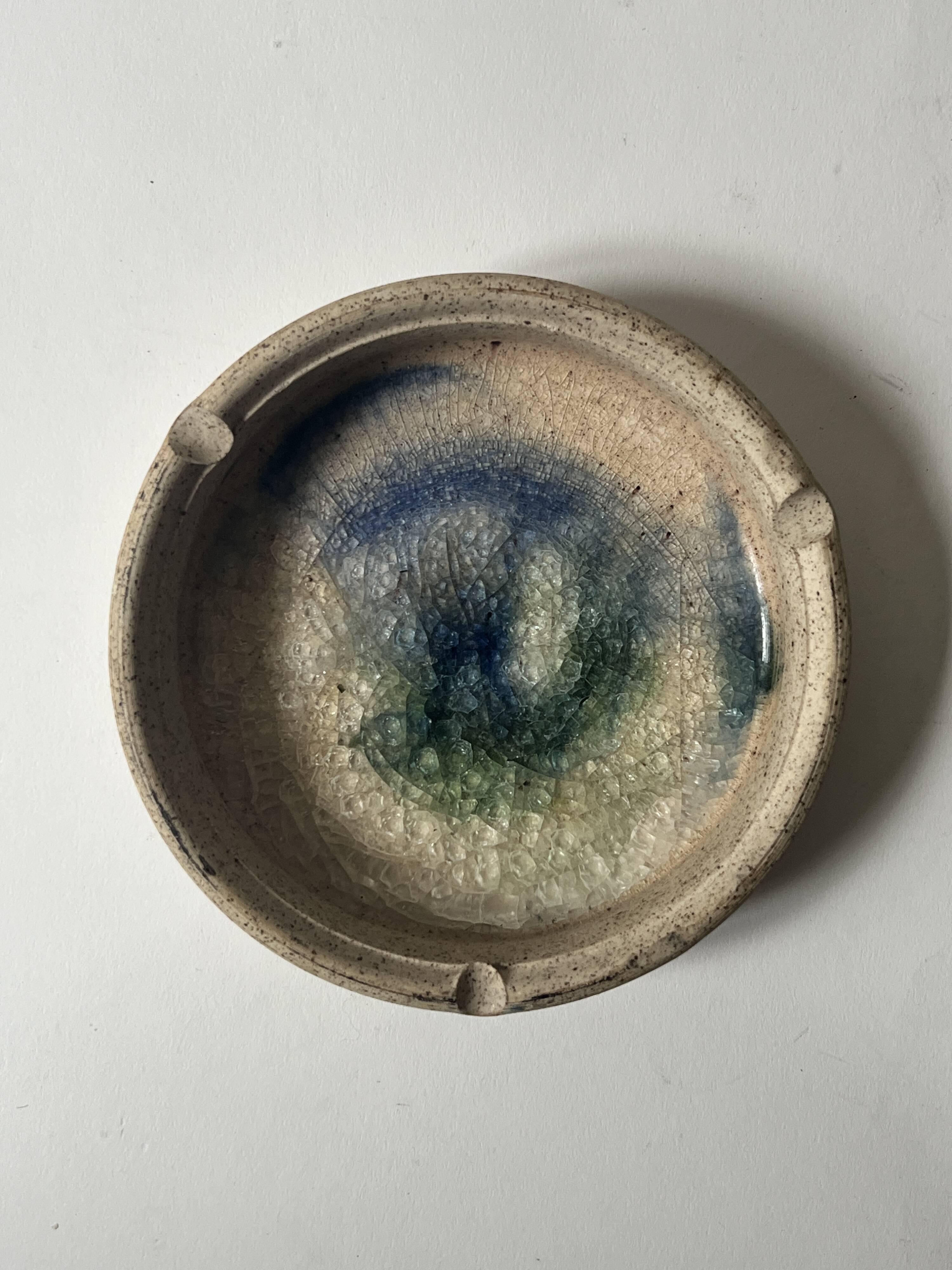 Handmade ceramic and glaze ashtray / pocket emptier