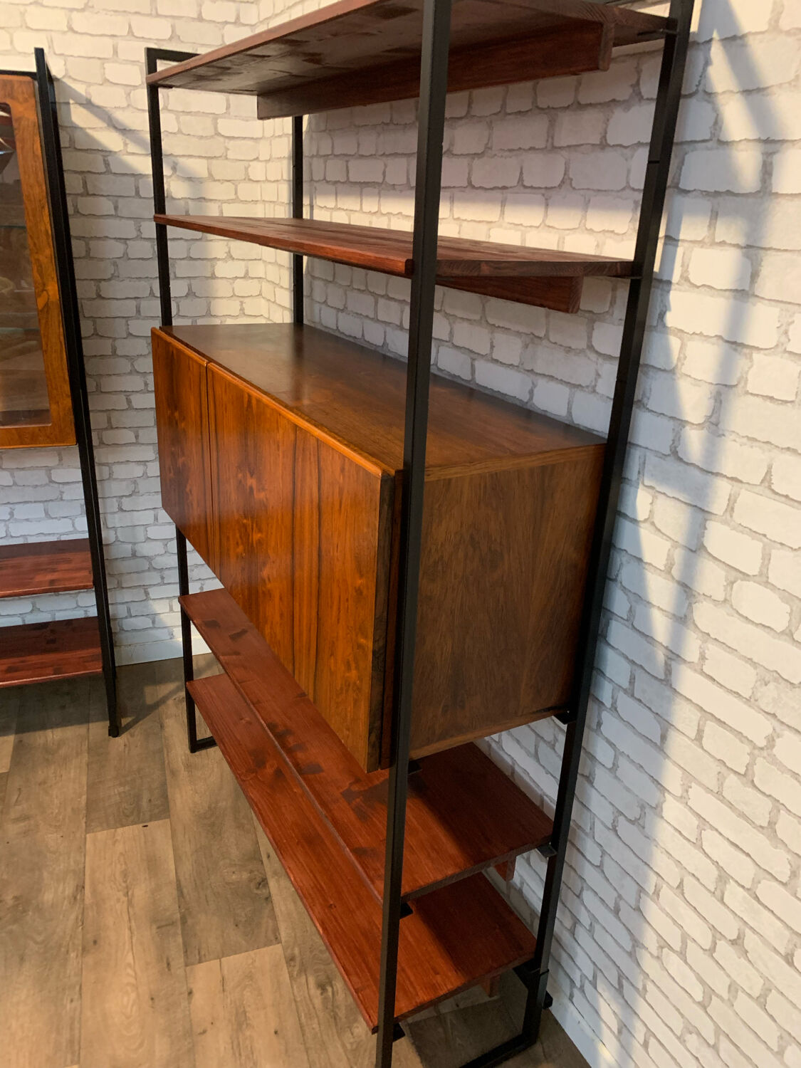 Vintage modular rosewood bookcase 1960