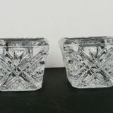 Pair of crystal candle holders